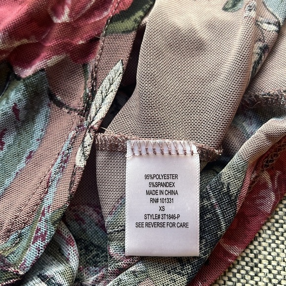 Y2K Vintage Sheer “Night Garden” Floral Top, Circa 2005 - Picture 10 of 16